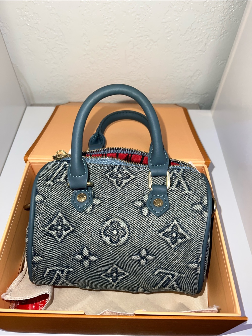 Boutique Monogram Mini Satchel - Denim